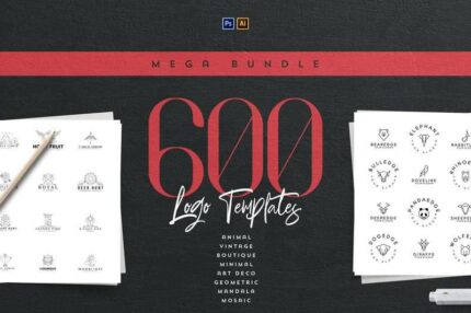 Mega Bundle 600 Logo Templates For Free